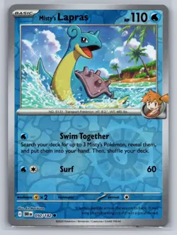 Misty's Lapras 050/182 Common Destined Rivals Pokemon Reverse Holo Near Mint - Image 1