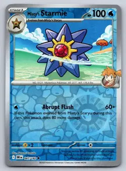Misty's Starmie 047/182 Uncommon Destined Rivals Pokemon Reverse Holo Near Mint - Image 1