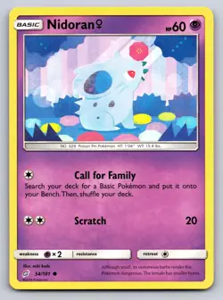 Nidoran F 54/181 Common Team Up Pokemon Near Mint - Image 1