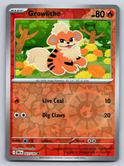Growlithe 027/182 Common Destined Rivals Pokemon Reverse Holo Near Mint - Image 1