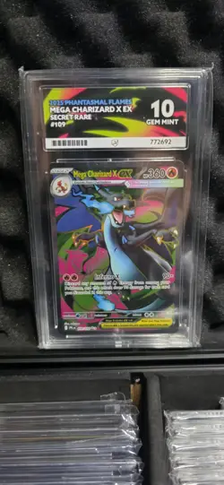 ACE 10 Mega Charizard X EX 109/094 Phantasmal Flames Full Art Pokemon TCG - Image 1