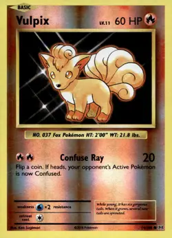 Vulpix 14/108 Common Evolutions Pokemon Reverse Holo Near Mint - Image 1