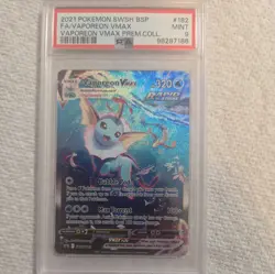 2019-2023 Pokemon SWSH Black Star Promos Vaporeon VMAX Full Art #SWSH182 PSA 9 - Image 1