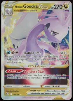 Hisuian Goodra VSTAR 136/196 NM Lost Origin VSTAR Rare Holo Pokemon - Image 1