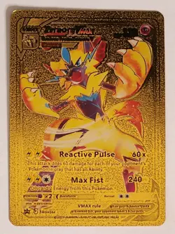 Pokemon Zeraora VMAX SWSH246 Promo Gold Foil Fan Art - Image 1