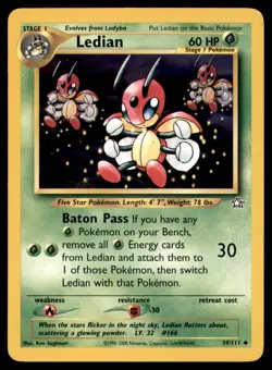 Ledian 39 111 UC Neo Genesis Pokemon MP - Image 1
