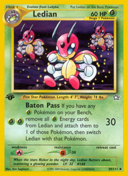 Ledian 39 111 UC Neo Genesis Pokemon MP - Image 4