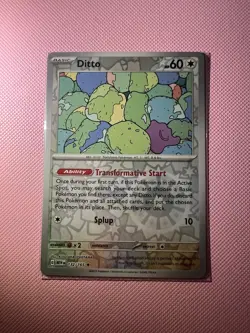 Pokemon TCG Ditto 132/165 Scarlet & Violet 151 Reverse Holo Card NM - Image 1