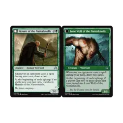 WOTC MtG Shadows O Hermit of the Natterknolls // Lone Wolf of the Natterkn NM - Image 1