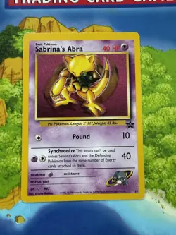 Pokemon Sabrina’s Abra Black Star Promo 19 Moderately Played - Image 1