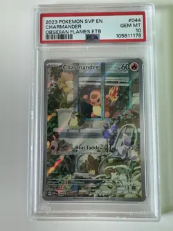 Pokemon 2023 Charmander SVP Promo #044 Holo English Obsidian Flames ETB PSA 10 - Image 1