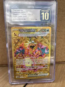 2023 Pokemon EN Obsidian Flames Charizard EX # 228 CGC P10 - Image 1