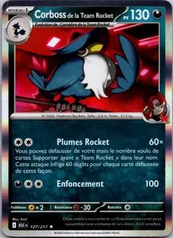 Carte Pokemon Corboss de la team Rocket 127/217 - Holo 2026 - Image 1