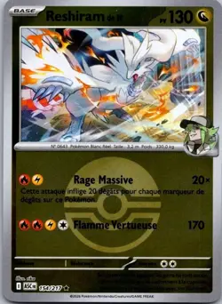 Carte Pokemon Reshiram de N 154/217 - Reverse 2026 - Image 1