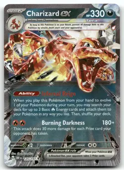 CHARIZARD EX 125/197 DOUBLE RARE OBSIDIAN FLAMES POKEMON NEAR MINT - Image 1