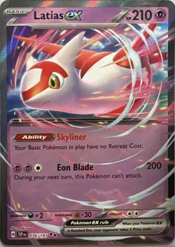 Latias ex Double Rare Surging Sparks 076/191 Pokemon Near Mint - Image 1
