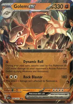 Golem ex Double Rare 151 076/165 Pokemon Near Mint - Image 1