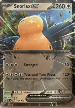 Snorlax ex Holo Double Rare SV: Prismatic Evolutions 076/131 Pokemon Near Mint - Image 1