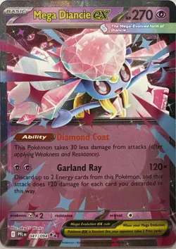Mega Diancie ex Double Rare Phantasmal Flames 041/094 Pokemon Near Mint - Image 1