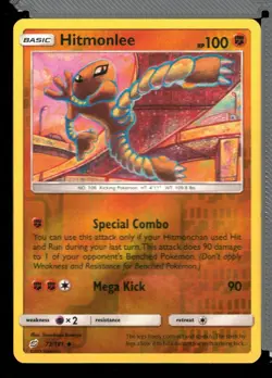 Hitmonlee 73/181 Uncommon Team Up Pokemon Reverse Holo NM - Image 1