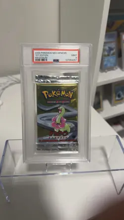 2000 Pokemon Neo Genesis 1st Edition Meganium Factory Sealed Pack PSA 9 - Image 1