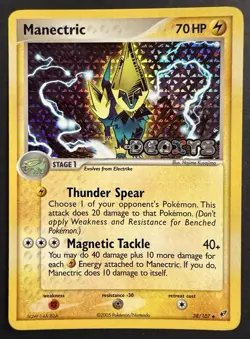 Pokemon - Manectric 38/107 Reverse Holo (Stamped) - Deoxys - Excellent - Image 2