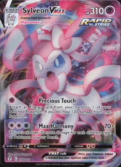 Sylveon VMAX 075/203 Holo VMAX Rare Evolving Skies Pokemon Near Mint - Image 1