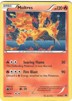 Moltres 14/99 Holo R Next Destinies Pokemon MP - Image 1