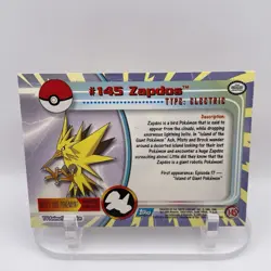 #145 Zapdos Topps LP+ Blue Logo Pokemon TV Animation Edition - Image 2