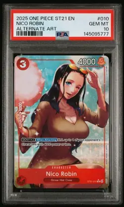 One Piece Nico Robin ST21-010 Alt Art Foil PSA 10 ENG - Image 1