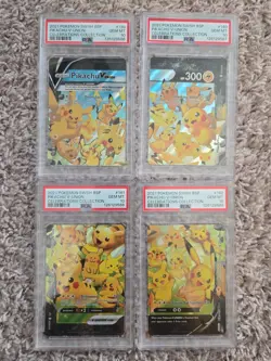 PSA 10 Seq Pikachu V-Union [Set of 4] SWSH: Sword & Shield Promo Cards Holo - Image 1