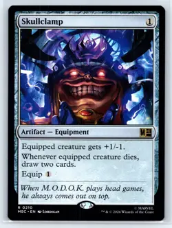 ~ Skullclamp ~ NM ~ Commander: Marvel Super Heroes ~ MTG ~ - Image 1