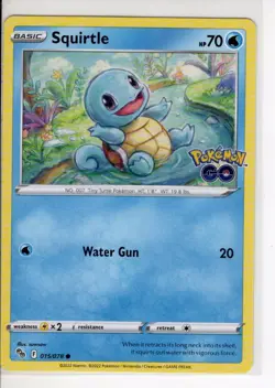 SQUIRTLE POKEMON GO SET POKEMON CARD 015/078 NM/M - Image 1