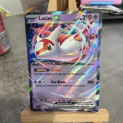 Pokemon TCG Surging Sparks Latias EX Double Rare Card 076/191 LP - Image 1