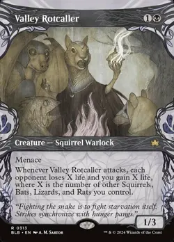 [1x] Valley Rotcaller - Showcase Near Mint, English Bloomburrow MTG Magic - Image 1