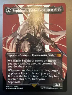 MTG Final Fantasy Sephiroth, Fabled SOLDIER Borderless Non-Foil Mythic M 0382 - Image 1