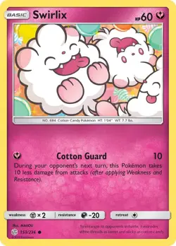 Swirlix 153/236 Pokemon SM - Cosmic Eclipse Normal Common LP - Image 1