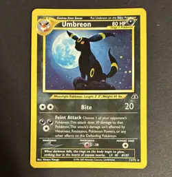 Nintendo Umbreon 13/75 Neo Discovery Holo Rare EN 80 HP 2001 - Image 1
