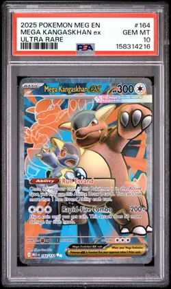 2025 Pokemon Mega Evolution MEGA KANGASKHAN ex ULTRA RARE #164 PSA 10 Gem Mint - Image 1