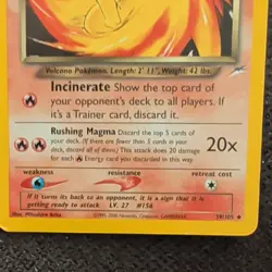 Nintendo Pokemon TCG Neo Destiny Dark Quilava 39/105 Unlimited EN 60HP - Image 3