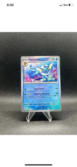 Pokemon TCG SV Vaporeon Master Ball Pattern #022/131 Prismatic Evolutions - Image 1