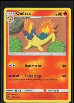 Quilava 41/214 Uncommon Lost Thunder Pokemon Near Mint - Image 1