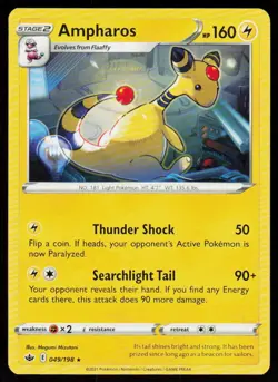 Ampharos 049/198 Rare Chilling Reign Pokemon Near Mint - Image 1
