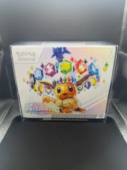 Pokemon TCG Prismatic Evolutions ETB Elite Trainer Box Sealed with Case QC4 - Image 1