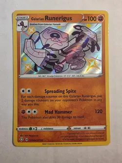 Galarian Runerigus SV066/SV122 Shining Fates Shiny Vault Shiny Rare Holo NM - Image 1