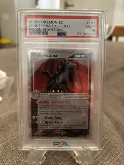 2006 Pokemon EX Holon Phantoms #101 Mightyena EX-Holo PSA 9 - Image 1