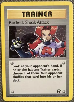 Pokemon TCG Rocket's Sneak Attack Team Rocket 72/82 Regular Rare - Image 1