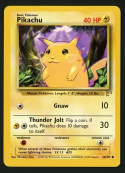 Pikachu LP E3 Promo Stamp - 58/102 Base Set Stamped - Pokemon 1999 WOTC (B) - Image 1