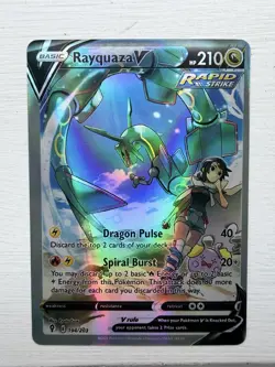 Rayquaza V 194/203 SWSH07: Evolving Skies Ultra Rare Full Art Holo English - Image 1