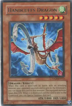 Yugioh Handcuffs Dragon TDGS-EN013 Rare LP - Image 1